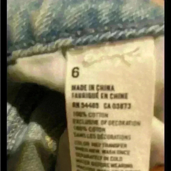 Womens American Eagle High Rise Festival Jean Short Distressed Size 6 - Picture 4 of 4